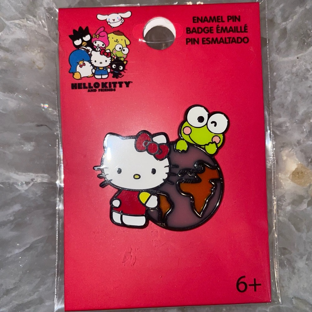 Loungefly Hello Kitty & Keroppi Globe Enamel Pin